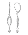 2028 Women's Silver-tone Clear Crystal Drop Earrings In Silver