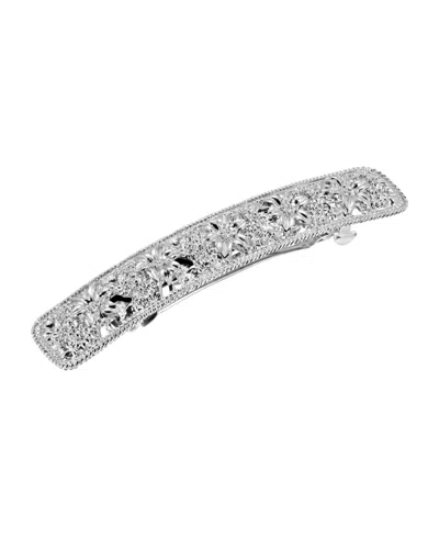 2028 Women's Silver-tone Flower Hair Barrette In Gray