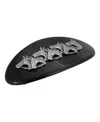 2028 Women's Silver-tone Large Horse Heads Barrette In Black