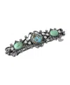 2028 Women's Silver-tone Stones Barrette In Turquoise
