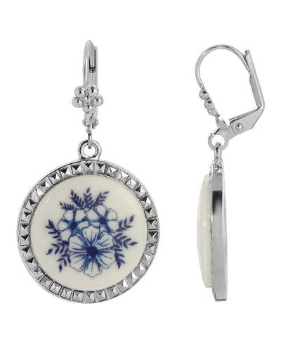2028 Women's Willow Flower Earring In Blue