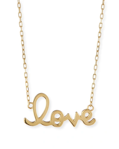 SYDNEY EVAN 14K YELLOW GOLD PURE LOVE SCRIPT NECKLACE,PROD151320122