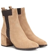 TOD'S SUEDE ANKLE BOOTS,P00410786