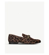 KURT GEIGER CHELSEA LEOPARD-PRINT HAIRCALF LEATHER LOAFERS,24116340