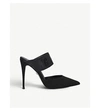 KG KURT GEIGER ARLO ELASTIC-STRAP FAUX-SUEDE STILETTO HEELS