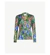 GUCCI FELINE GARDEN-PRINT SILK-SATIN SHIRT