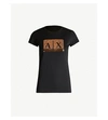 ARMANI EXCHANGE SEQUINNED SLIM-FIT COTTON-JERSEY T-SHIRT