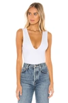 Free People Intimately Fp Keep It Sleek Bodysuit In White