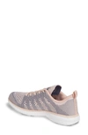 Apl Athletic Propulsion Labs Techloom Pro Knit Running Shoe In Peach Puree/ Grisaille/ White