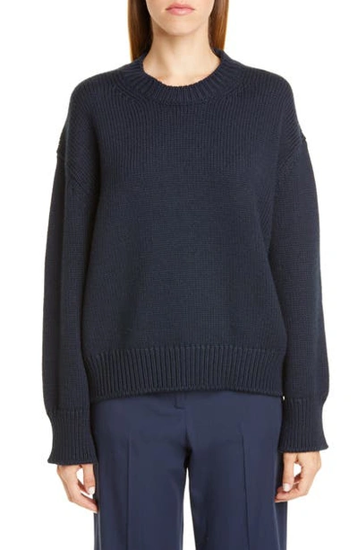 Mansur Gavriel Oversize Wool Sweater In Blue