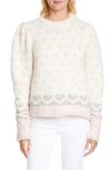 LOVESHACKFANCY ROSIE INTARSIA KNIT PULLOVER SWEATER,LK038-337