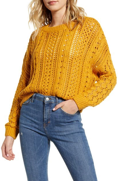 Minkpink Kimmy Cotton Blend Sweater In Mustard