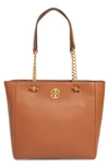 TORY BURCH CHELSEA LEATHER TOTE - BLACK,57165