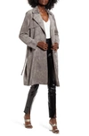 BLANKNYC FAUX SUEDE TRENCH COAT,62EG5152NO