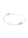 ANZIE 14K YELLOW GOLD, MULTICOLOR SAPPHIRE & WHITE TOPAZ EVIL EYE BRACELET,400011352326