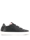 LEATHER CROWN CONTRAST LOW-TOP SNEAKERS