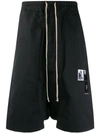 RICK OWENS DRKSHDW DROPPED CROTCH TRACK TROUSERS