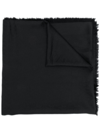 SAINT LAURENT LOGO JACQUARD SCARF - 黑色