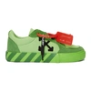 OFF-WHITE SSENSE Exclusive Green Low Vulcanized Trainers