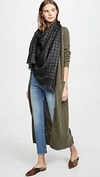 Tory Burch Jacquard Silk-wool Motif Scarf In Black