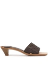 Bottega Veneta Intrecciato Leather Sandals In Brown