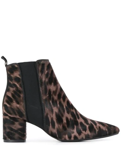 Anna Baiguera Leopard Print Ankle Boots In Neutrals