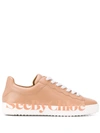 See By Chloé Essie Logo Leather Sneakers In Neutrals