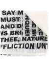 Rick Owens Drkshdw Typeface Scarf In White