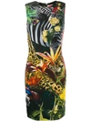 ROBERTO CAVALLI PARADISE FOUND FITTED DRESS