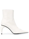 MISBHV CURVED-HEEL LEATHER ANKLE-BOOTS