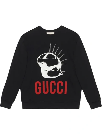 Gucci Manifesto Oversized Sweatshirt In Black