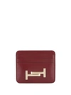 Tod's Double T Cardholder In Red