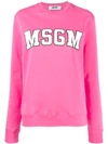 Msgm Varsity Logo Sweatshirt In 14 Pink