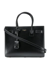 Saint Laurent Sac De Jour Mini Leather Top Handle Bag In Black