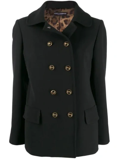 Dolce & Gabbana Dolce And Gabbana Black Double Breasted Coat