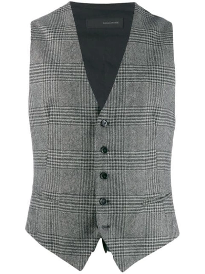 Tagliatore Checked Waistcoat - 灰色 In S1481 Antracite