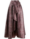 ULTRÀCHIC LEOPARD PRINT GATHERED SKIRT