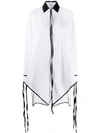 LOEWE FRINGED POINTED HEM ELONGATED SHIRT