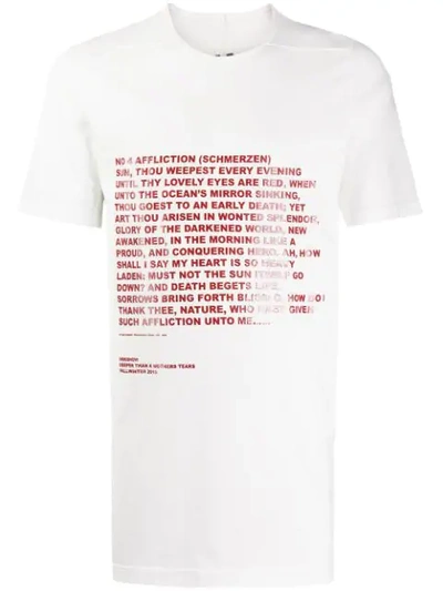 Rick Owens Drkshdw Deeper Than A Mother's Tear T-shirt - 白色 In White