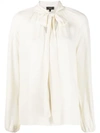 THEORY PUSSY BOW BLOUSE