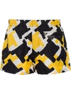 PRADA ABSTRACT PATTERN SWIM SHORTS