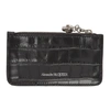 ALEXANDER MCQUEEN GREY ZIPPED CARD HOLDER