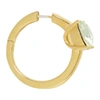 AMBUSH AMBUSH GOLD AND GREEN SOLITAIRE SINGLE EARRING