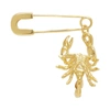 AMBUSH AMBUSH GOLD SCORPION SAFETY PIN SINGLE EARRING