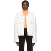 AMBUSH AMBUSH WHITE DENIM LOGO-STAMPED JACKET