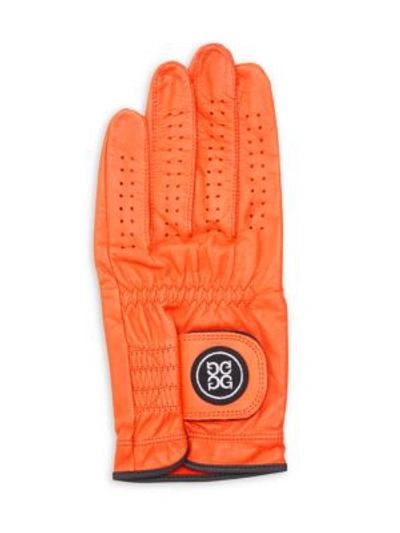G/fore Left-hand Leather Golf Glove In Tangerine