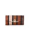 FERRAGAMO Gancini Patchwork Snakeskin & Leather Wallet-On-Chain