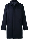 Apc Button-up Long-sleeved Coat In Blue