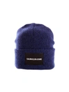 CALVIN KLEIN BLUE WOOL HAT,K50K504935BLUE