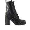 PINKO BLACK LEATHER ANKLE BOOTS,1H20P6Y5MZZ99